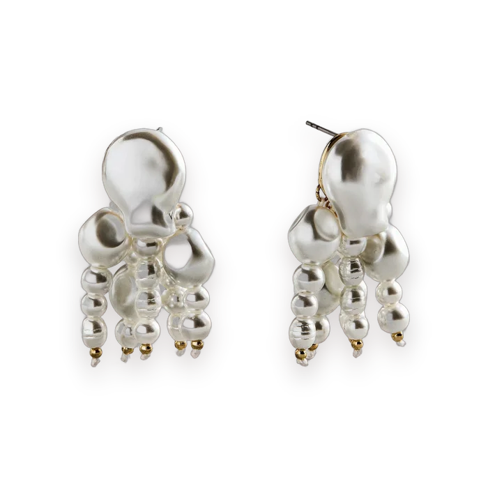 BaubleBar Adeline Statement Pearl Earrings - Pearl